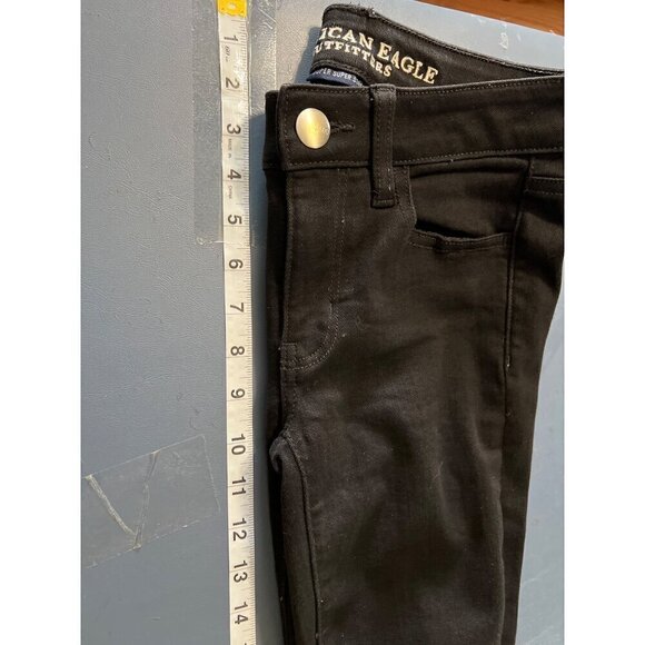 American Eagle Outfitters Womens Super SuperStretch Jeggings Size 00 short Blac - Picture 8 of 12